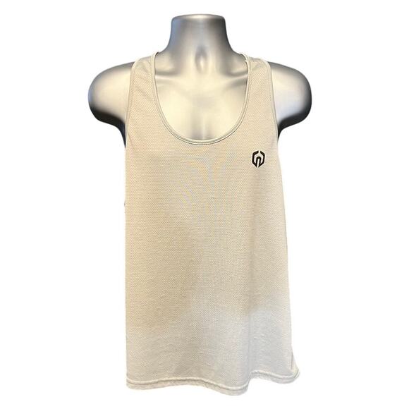 Neleus Gray and Black Dry Fit Logo Mesh Muscle Tank Top Mens Size L - Picture 1 of 6